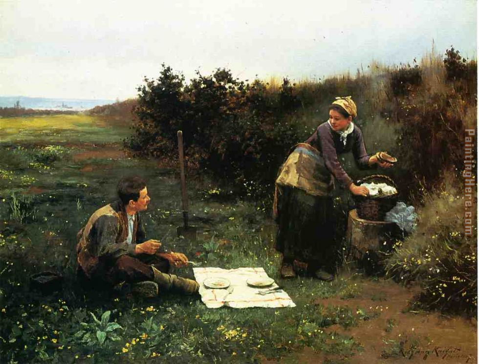 The Honeymoon Breakfast painting - Daniel Ridgway Knight The Honeymoon Breakfast art painting